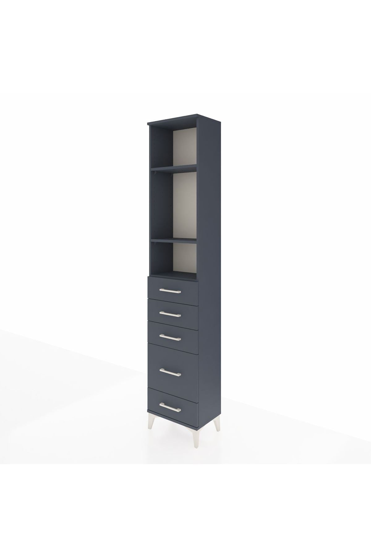 Arges Dolap 3 Raflı 5 Çekmeceli 44x30x221 - S28M111V5A