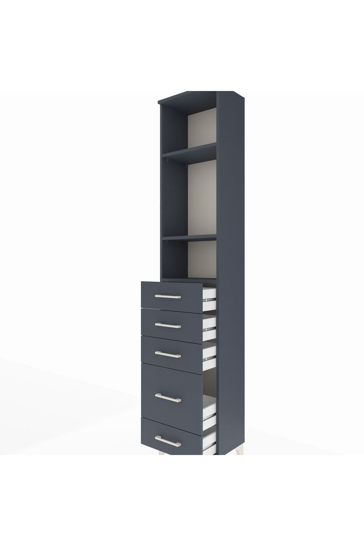Arges Dolap 3 Raflı 5 Çekmeceli 44x30x221 - S28M111V5A