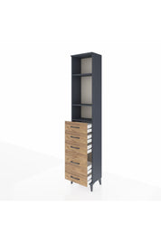 Arges Dolap 3 Raflı 5 Çekmeceli 44x30x221 - S28M111V6A