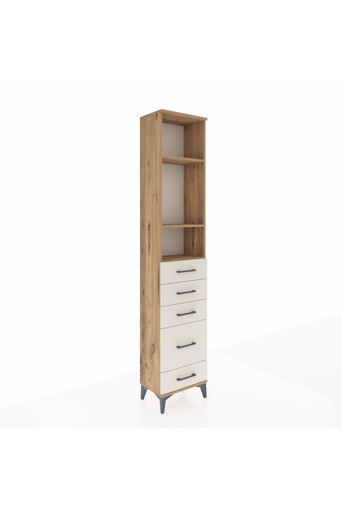 Arges Dolap 3 Raflı 5 Çekmeceli 44x30x221 - S28M111V7A