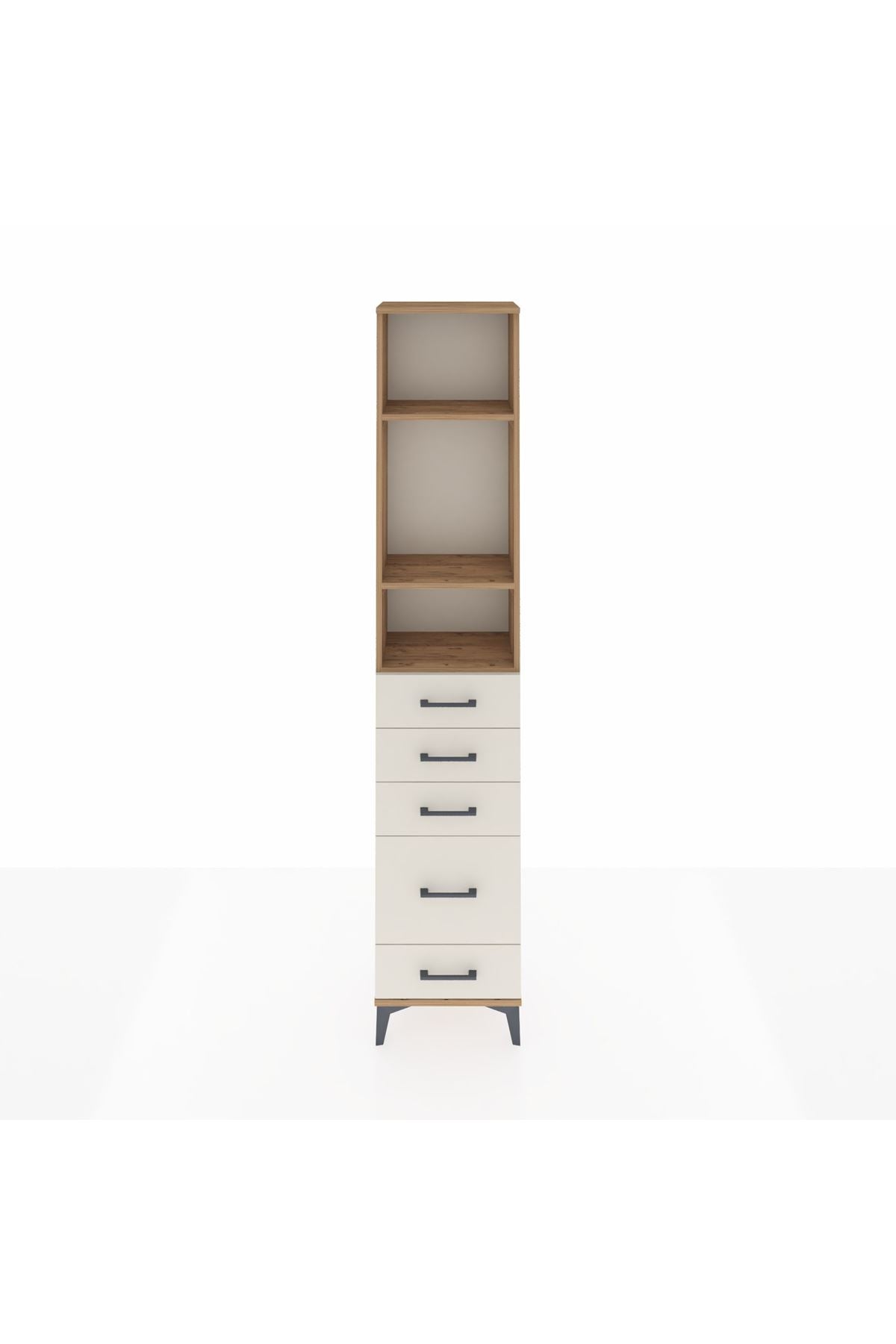 Arges Dolap 3 Raflı 5 Çekmeceli 44x30x221 - S28M111V7A