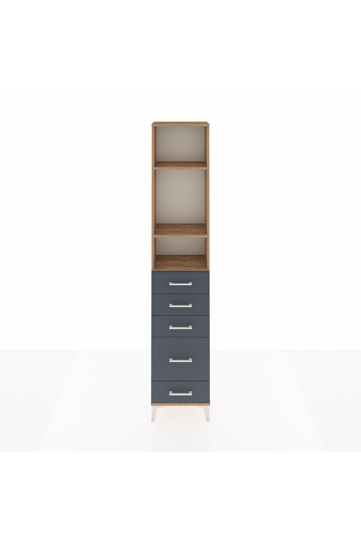 Arges Dolap 3 Raflı 5 Çekmeceli 44x30x221 - S28M111V8A