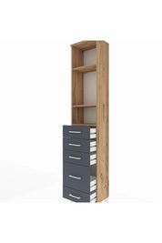 Arges Dolap 3 Raflı 5 Çekmeceli 44x30x221 - S28M111V8A