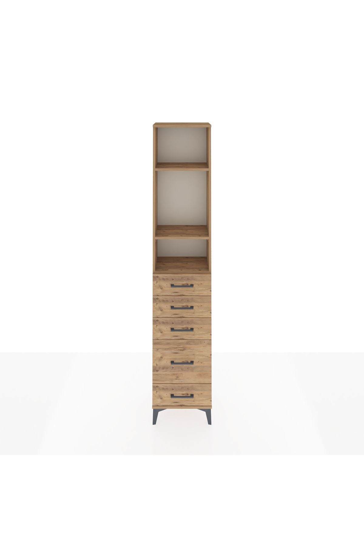 Arges Dolap 3 Raflı 5 Çekmeceli 44x30x221 - S28M111V9A
