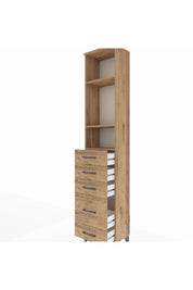 Arges Dolap 3 Raflı 5 Çekmeceli 44x30x221 - S28M111V9A