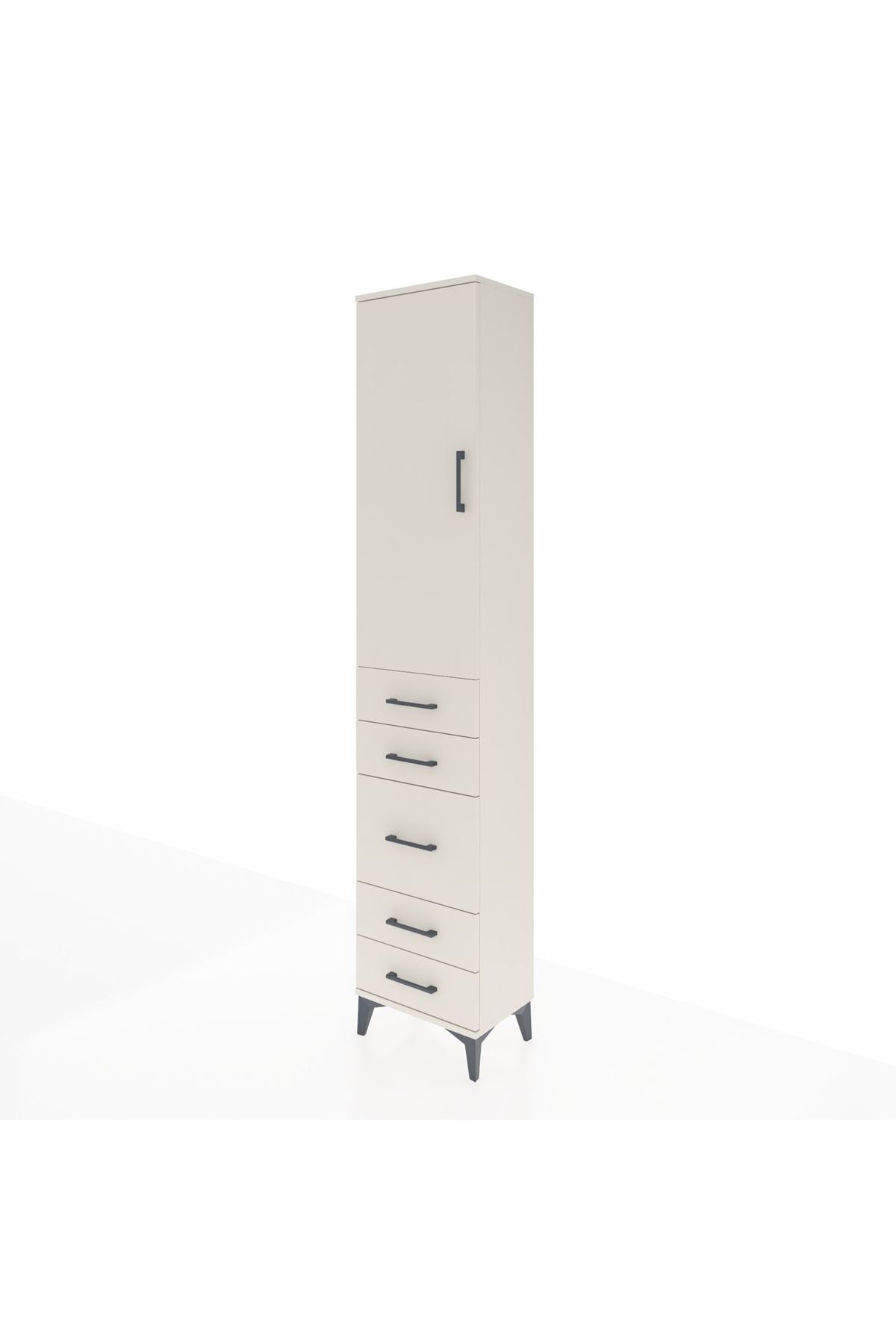 Arges Dolap 2 Raflı 5 Çekmeceli Tek Askılı 44x30x221 - S28M112V1A