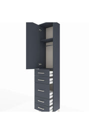 Arges Dolap 2 Raflı 5 Çekmeceli Tek Askılı 44x30x221 - S28M112V5A