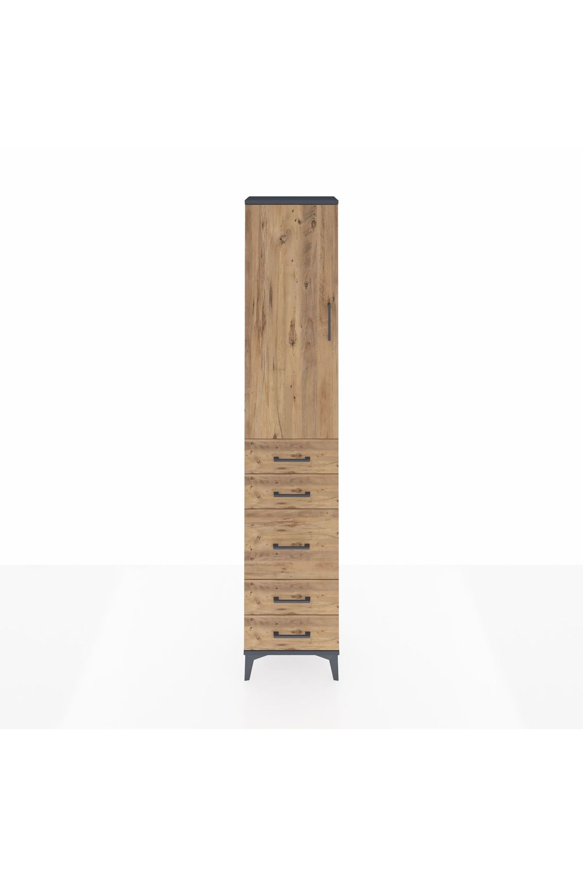 Arges Dolap 2 Raflı 5 Çekmeceli Tek Askılı 44x30x221 - S28M112V6A