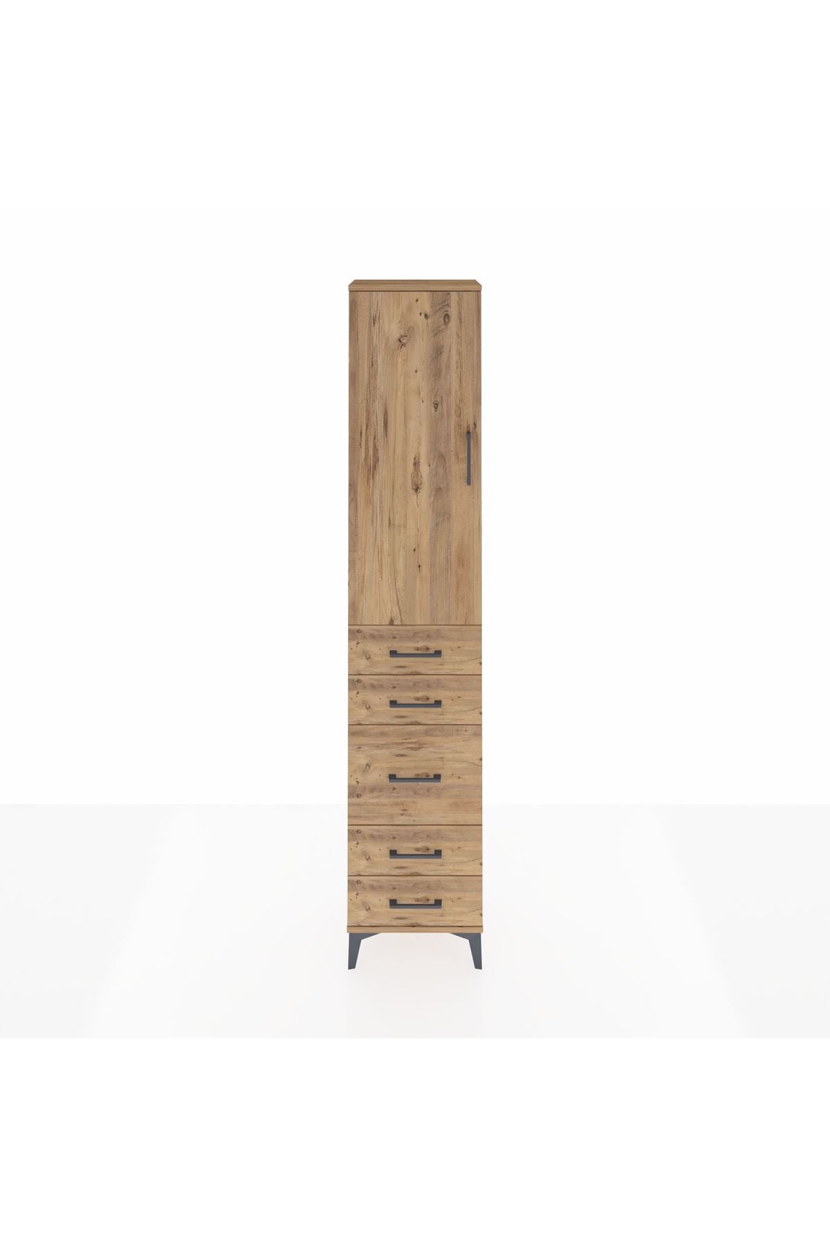 Arges Dolap 2 Raflı 5 Çekmeceli Tek Askılı 44x30x221 - S28M112V9A