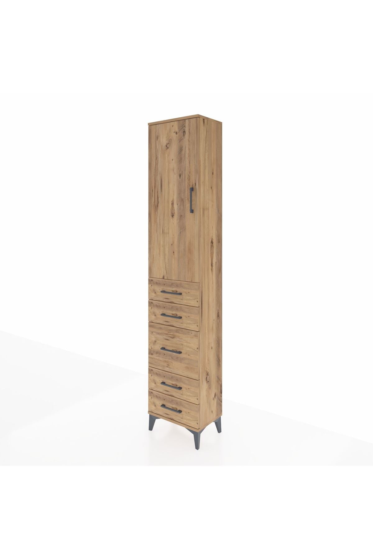 Arges Dolap 2 Raflı 5 Çekmeceli Tek Askılı 44x30x221 - S28M112V9A