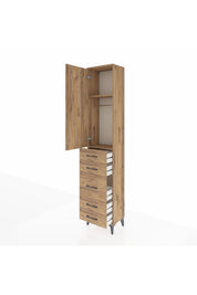 Arges Dolap 2 Raflı 5 Çekmeceli Tek Askılı 44x30x221 - S28M112V9A
