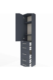 Arges Dolap 3 Raflı 5 Çekmeceli Tek Kapaklı 44x30x221 - S28M113V5A