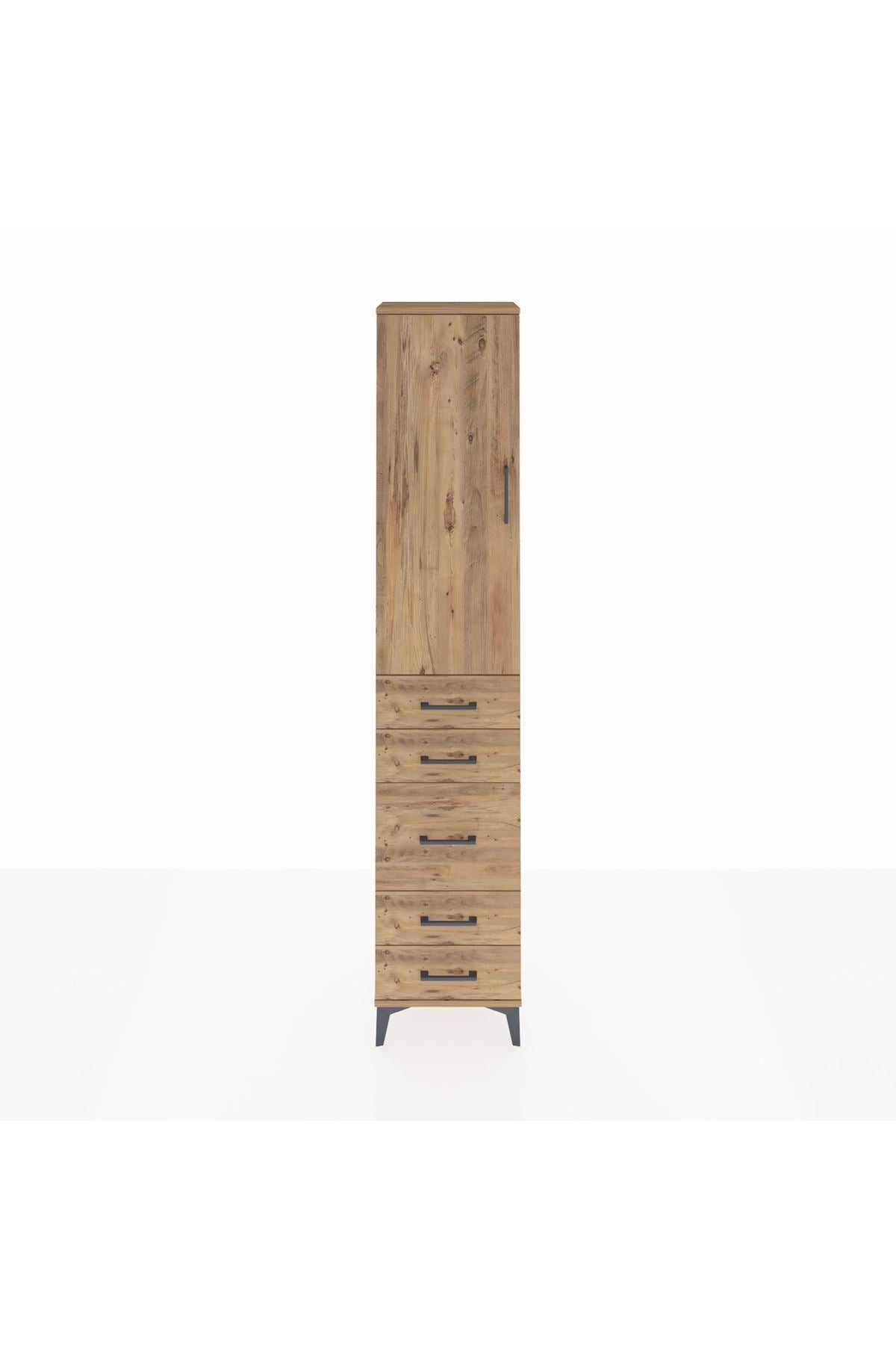 Arges Dolap 3 Raflı 5 Çekmeceli Tek Kapaklı 44x30x221 - S28M113V9A