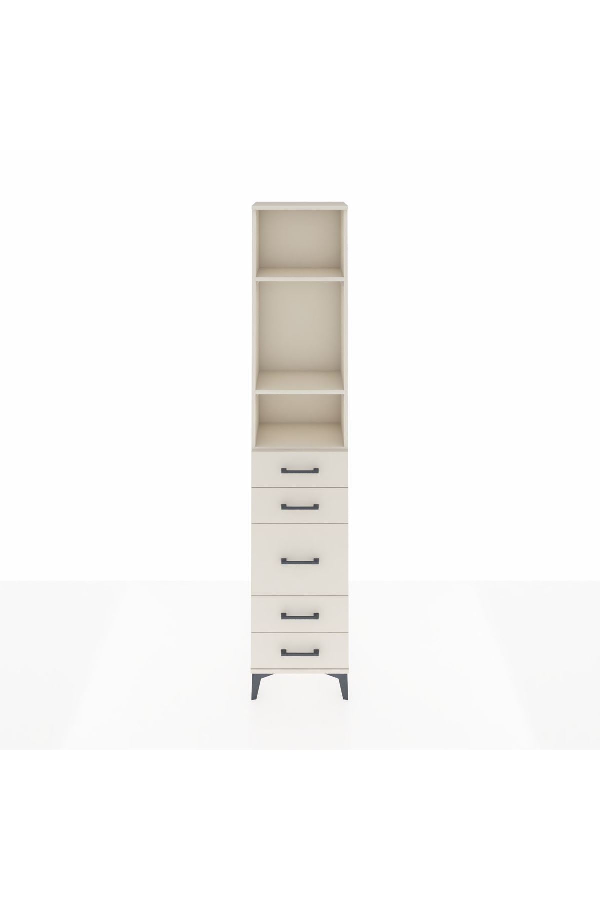 Arges Dolap 3 Raflı 5 Çekmeceli 44x30x221 - S28M114V1A