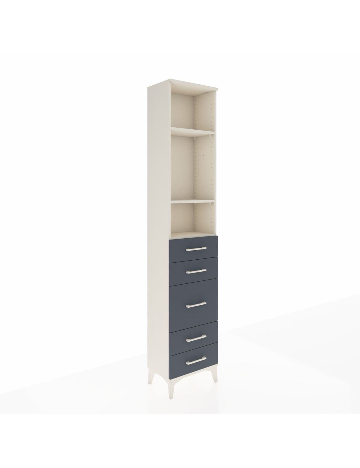 Arges Dolap 3 Raflı 5 Çekmeceli 44x30x221 - S28M114V2A