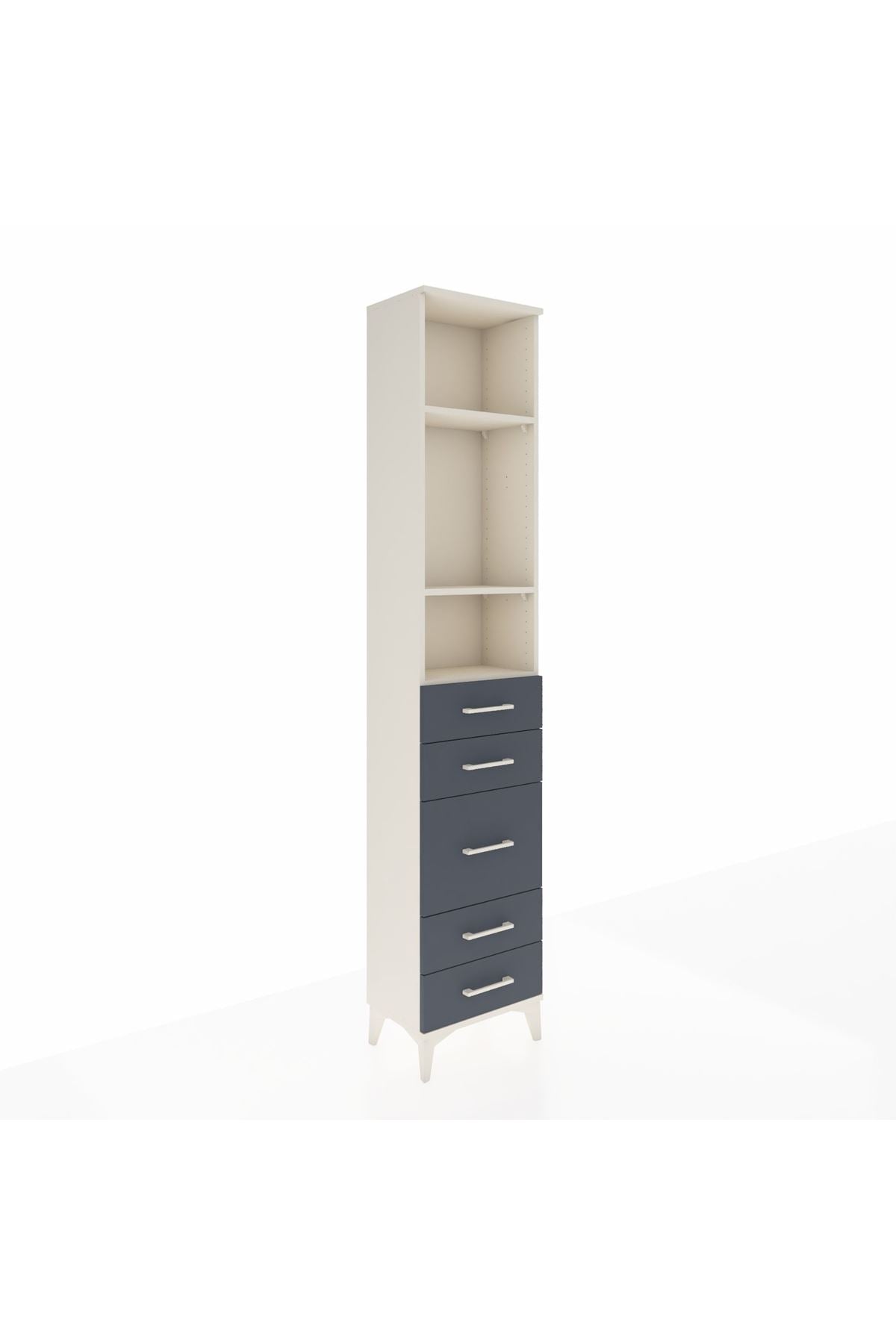 Arges Dolap 3 Raflı 5 Çekmeceli 44x30x221 - S28M114V2A