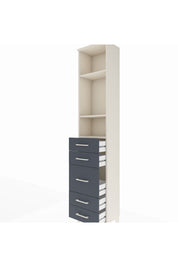 Arges Dolap 3 Raflı 5 Çekmeceli 44x30x221 - S28M114V2A