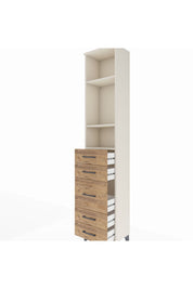 Arges Dolap 3 Raflı 5 Çekmeceli 44x30x221 - S28M114V3A