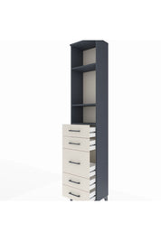 Arges Dolap 3 Raflı 5 Çekmeceli 44x30x221 - S28M114V4A