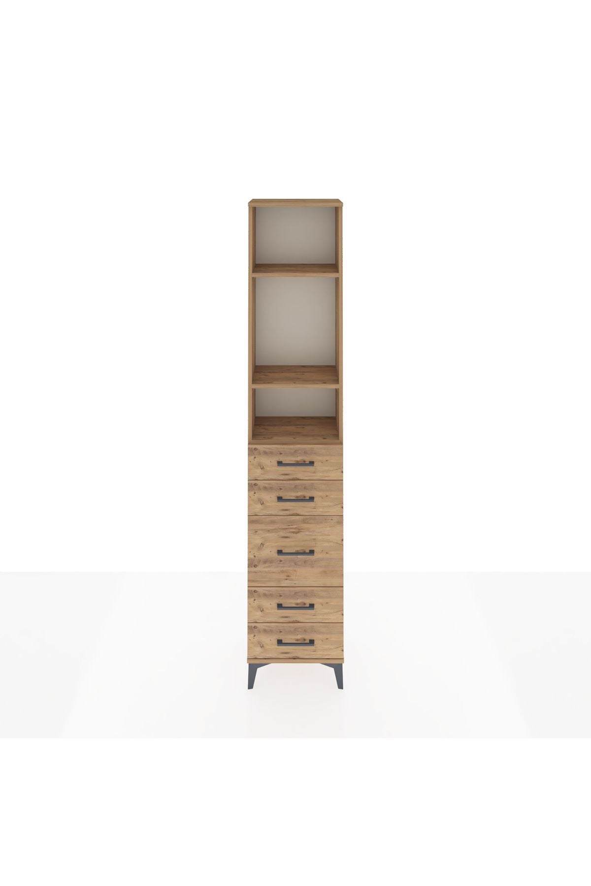 Arges Dolap 3 Raflı 5 Çekmeceli 44x30x221 - S28M114V9A