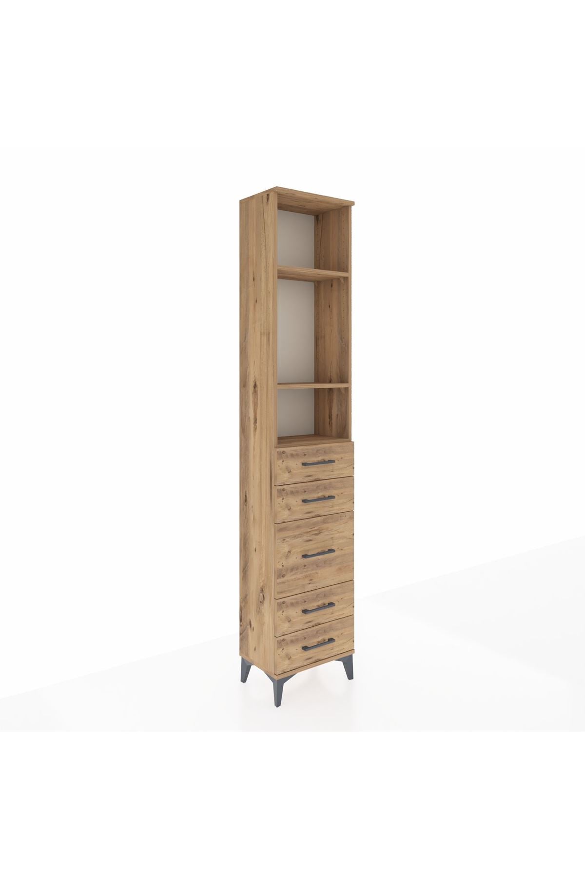 Arges Dolap 3 Raflı 5 Çekmeceli 44x30x221 - S28M114V9A