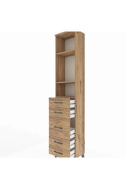 Arges Dolap 3 Raflı 5 Çekmeceli 44x30x221 - S28M114V9A