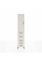 Arges Dolap 2 Raflı 5 Çekmeceli Tek Askılı 44x30x221 - S28M115V1A