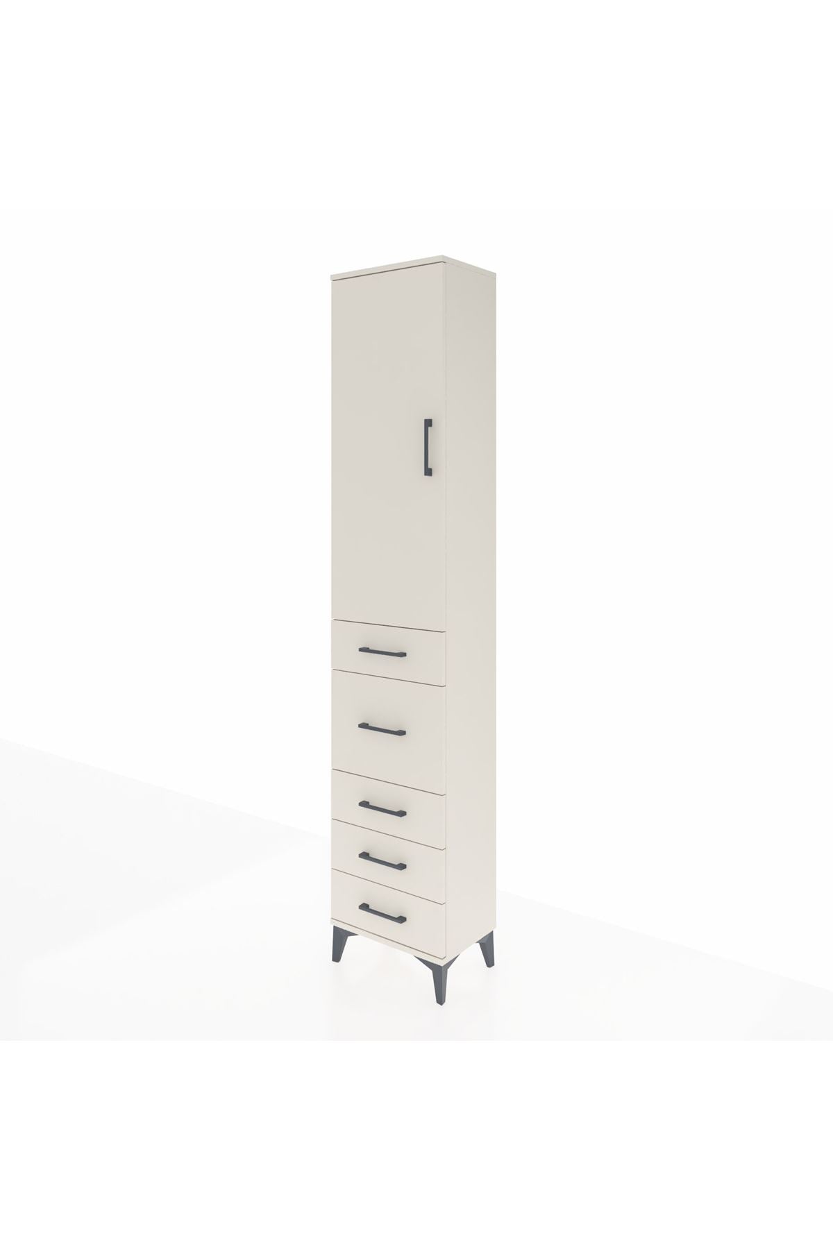 Arges Dolap 2 Raflı 5 Çekmeceli Tek Askılı 44x30x221 - S28M115V1A