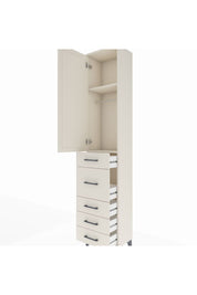 Arges Dolap 2 Raflı 5 Çekmeceli Tek Askılı 44x30x221 - S28M115V1A