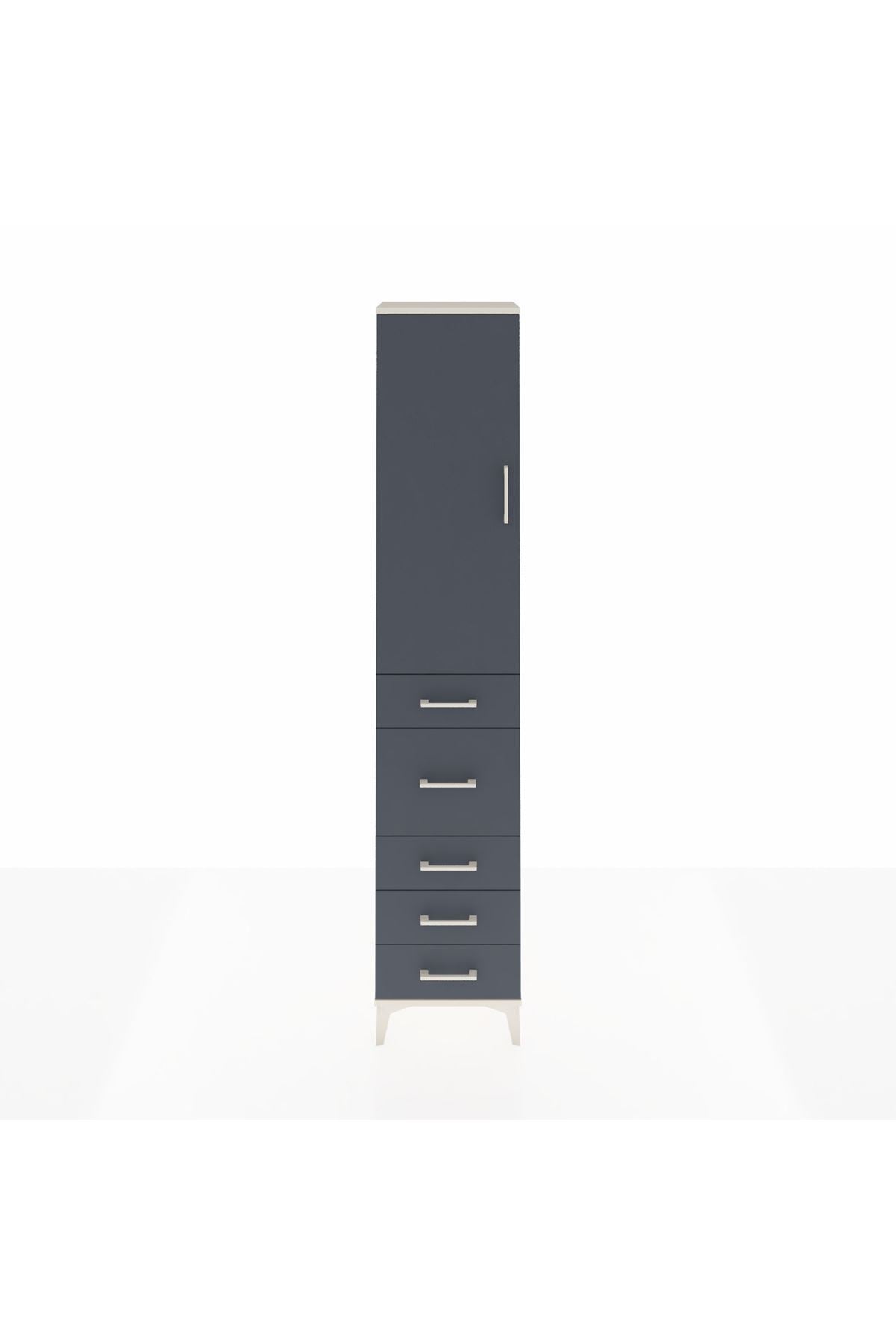 Arges Dolap 2 Raflı 5 Çekmeceli Tek Askılı 44x30x221 - S28M115V2A