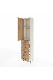 Arges Dolap 2 Raflı 5 Çekmeceli Tek Askılı 44x30x221 - S28M115V3A