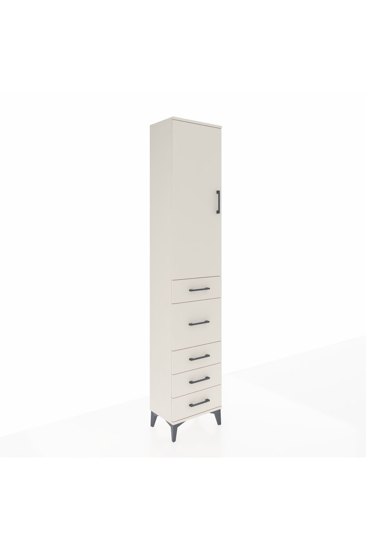 Arges Dolap 3 Raflı 5 Çekmeceli Tek Kapaklı 44x30x221 - S28M116V1A