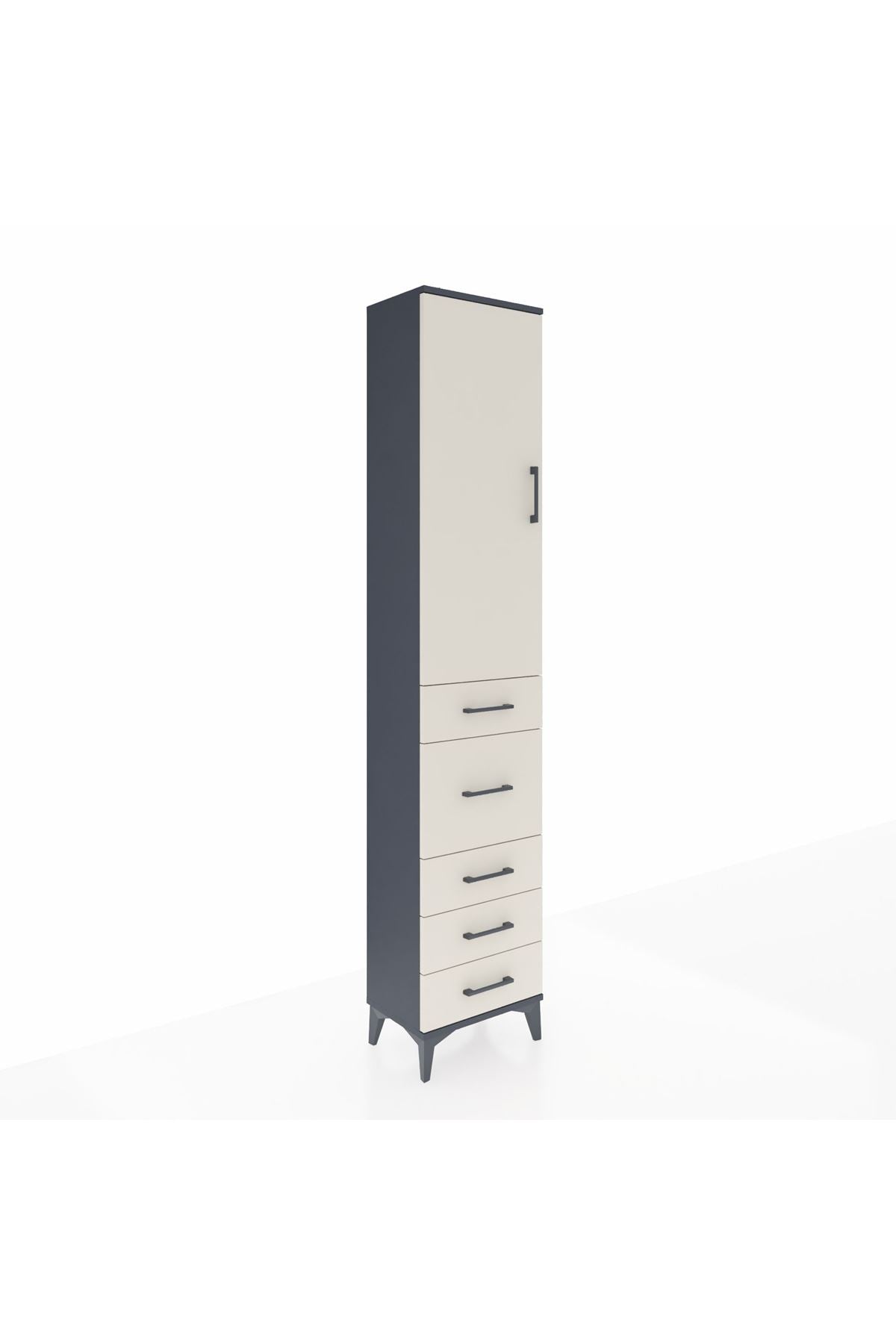 Arges Dolap 3 Raflı 5 Çekmeceli Tek Kapaklı 44x30x221 - S28M116V4A