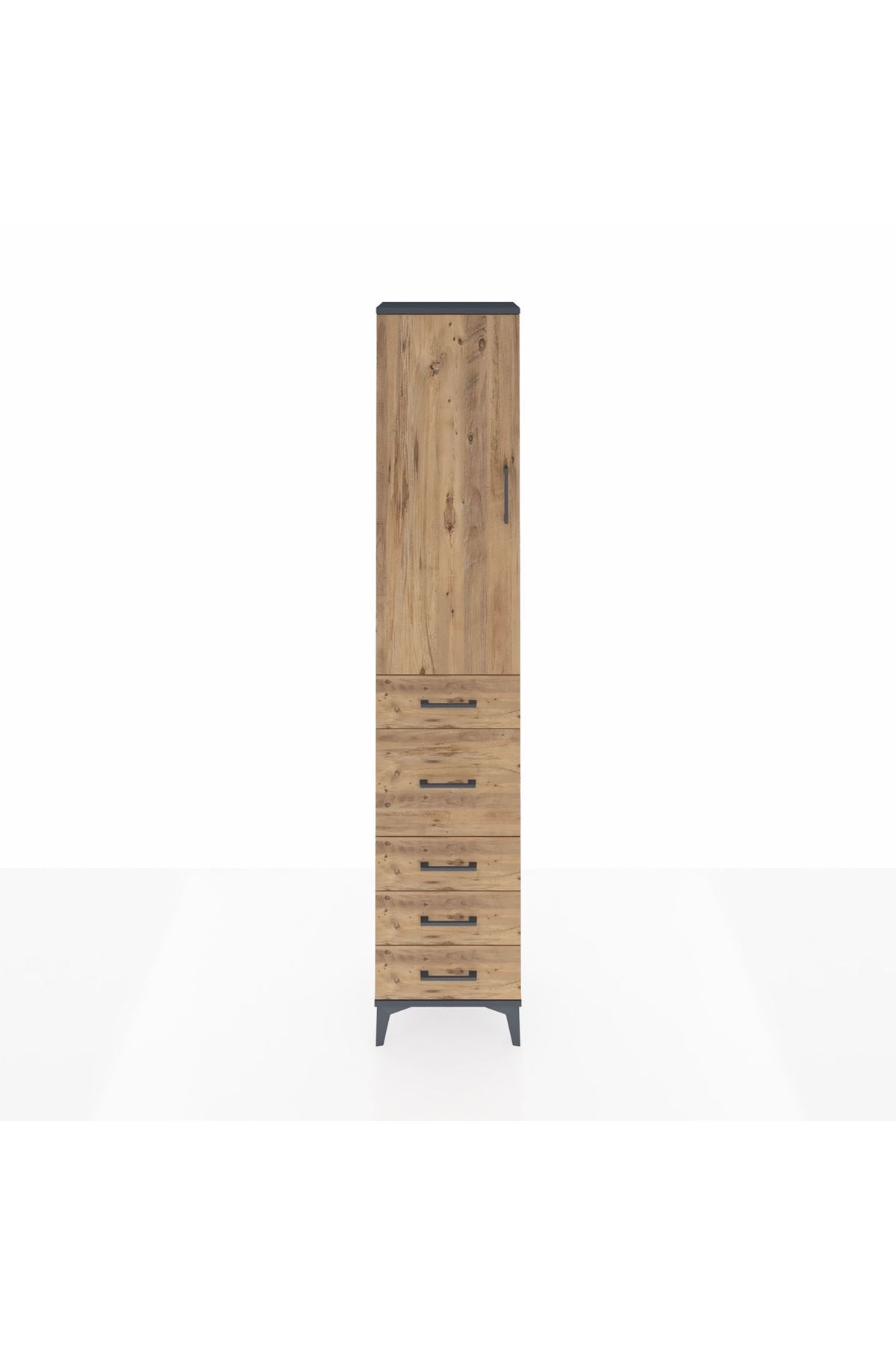 Arges Dolap 3 Raflı 5 Çekmeceli Tek Kapaklı 44x30x221 - S28M116V6A