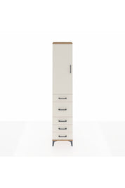 Arges Dolap 3 Raflı 5 Çekmeceli Tek Kapaklı 44x30x221 - S28M116V7A