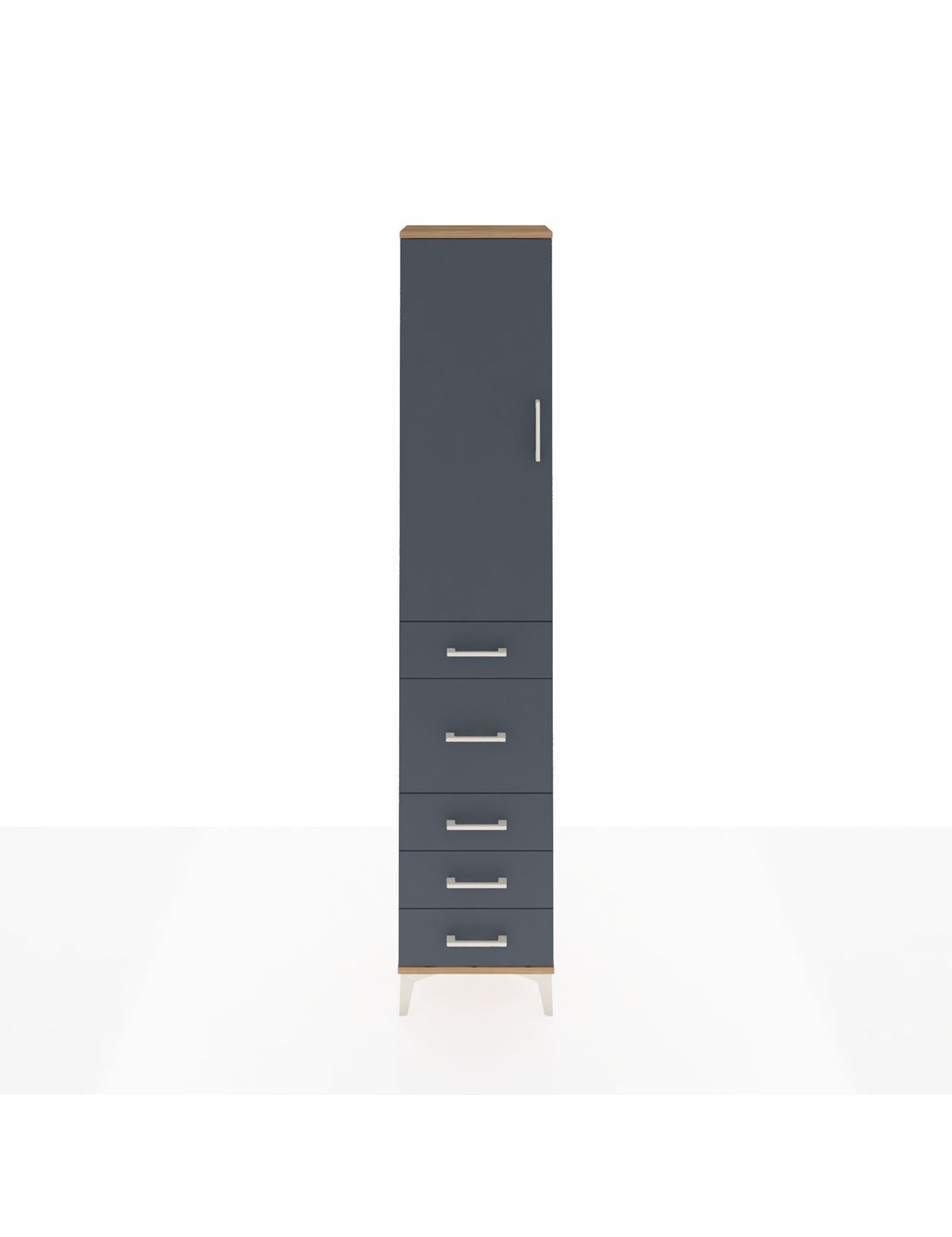 Arges Dolap 3 Raflı 5 Çekmeceli Tek Kapaklı 44x30x221 - S28M116V8A