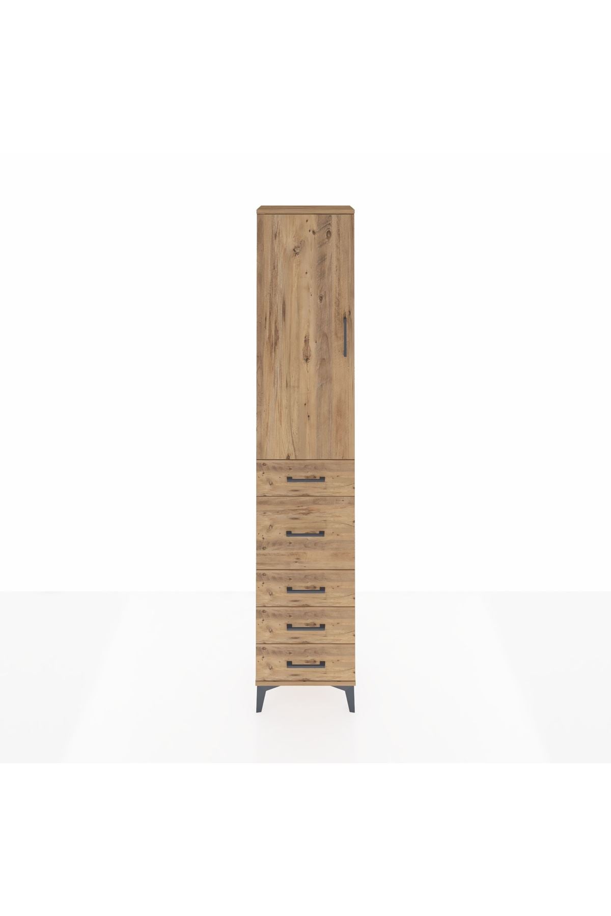 Arges Dolap 3 Raflı 5 Çekmeceli Tek Kapaklı 44x30x221 - S28M116V9A