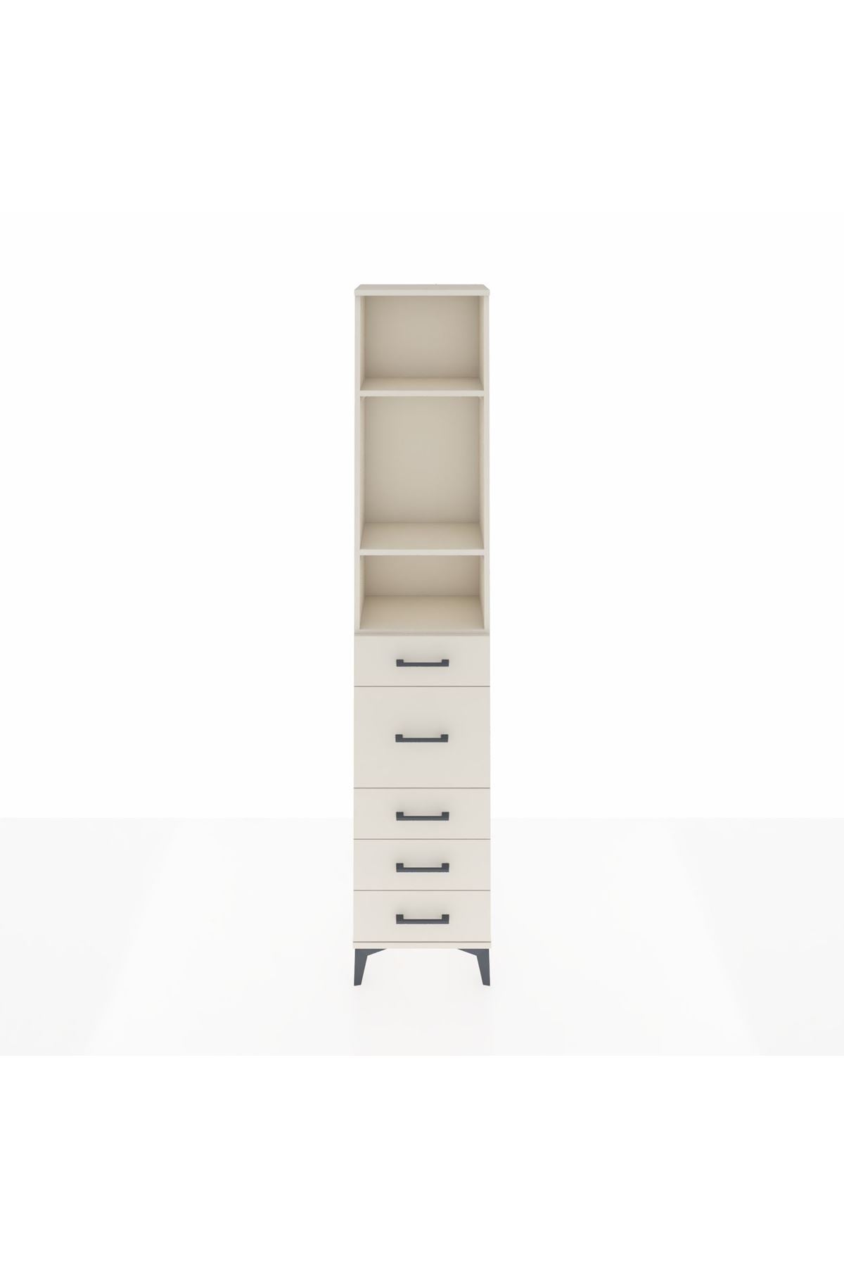 Arges Dolap 3 Raflı 5 Çekmeceli 44x30x221 - S28M117V1A