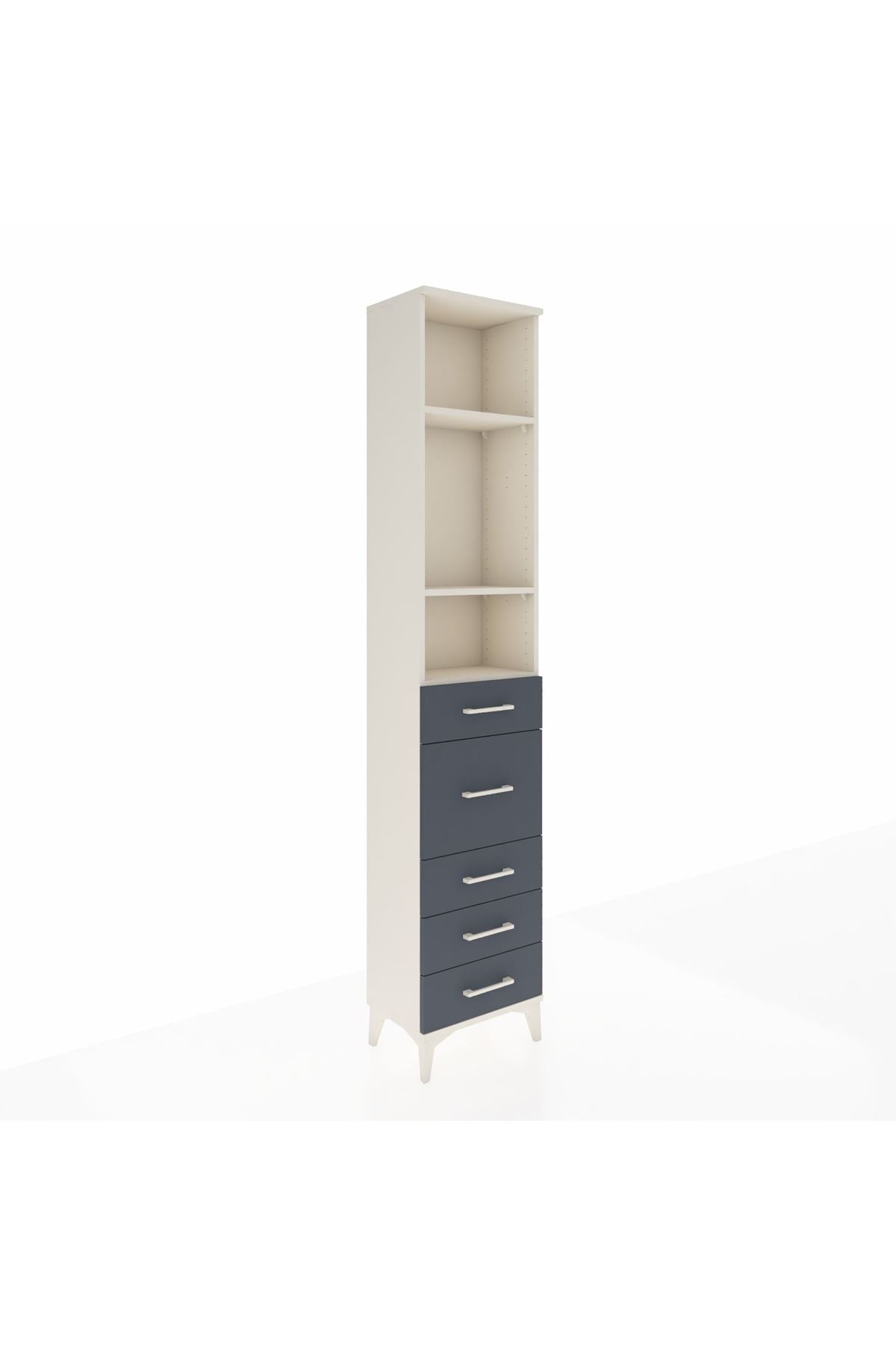 Arges Dolap 3 Raflı 5 Çekmeceli 44x30x221 - S28M117V2A