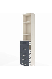 Arges Dolap 3 Raflı 5 Çekmeceli 44x30x221 - S28M117V2A