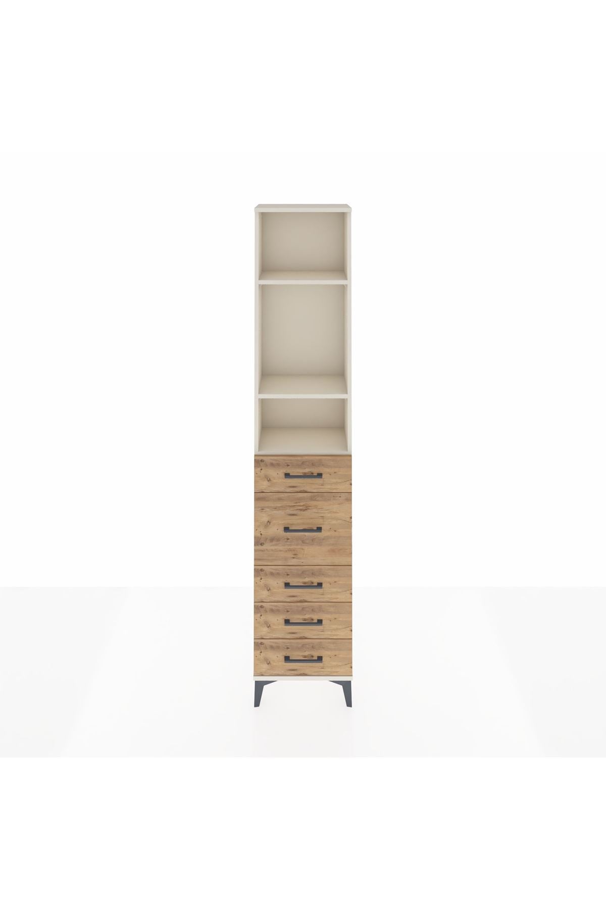 Arges Dolap 3 Raflı 5 Çekmeceli 44x30x221 - S28M117V3A