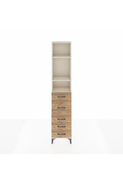 Arges Dolap 3 Raflı 5 Çekmeceli 44x30x221 - S28M117V3A