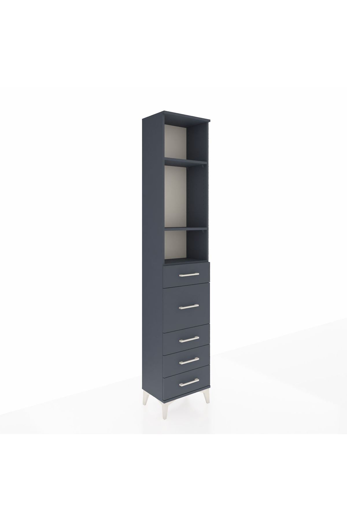 Arges Dolap 3 Raflı 5 Çekmeceli 44x30x221 - S28M117V5A