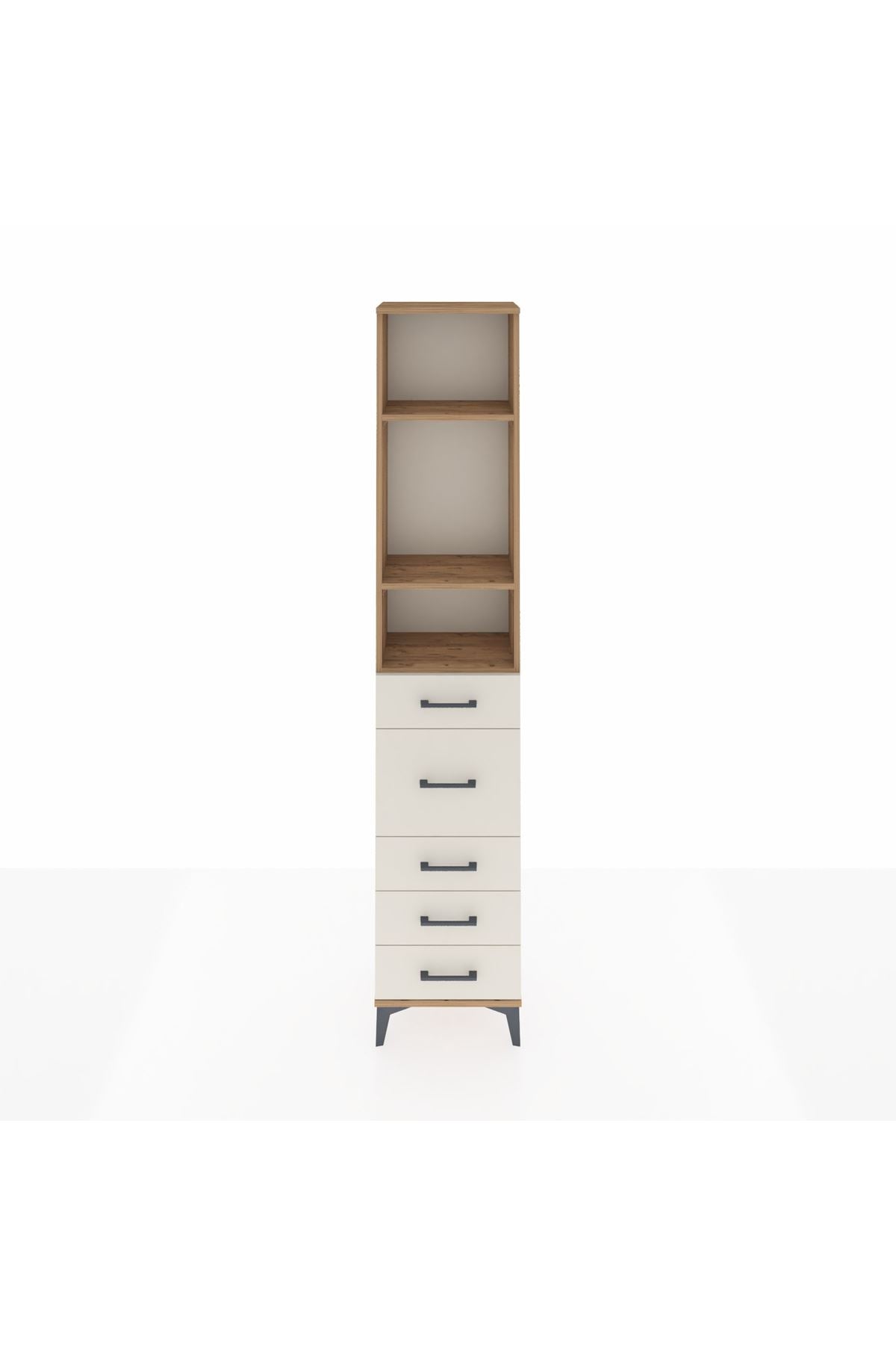 Arges Dolap 3 Raflı 5 Çekmeceli 44x30x221 - S28M117V7A