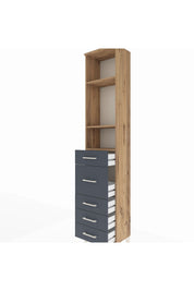 Arges Dolap 3 Raflı 5 Çekmeceli 44x30x221 - S28M117V8A