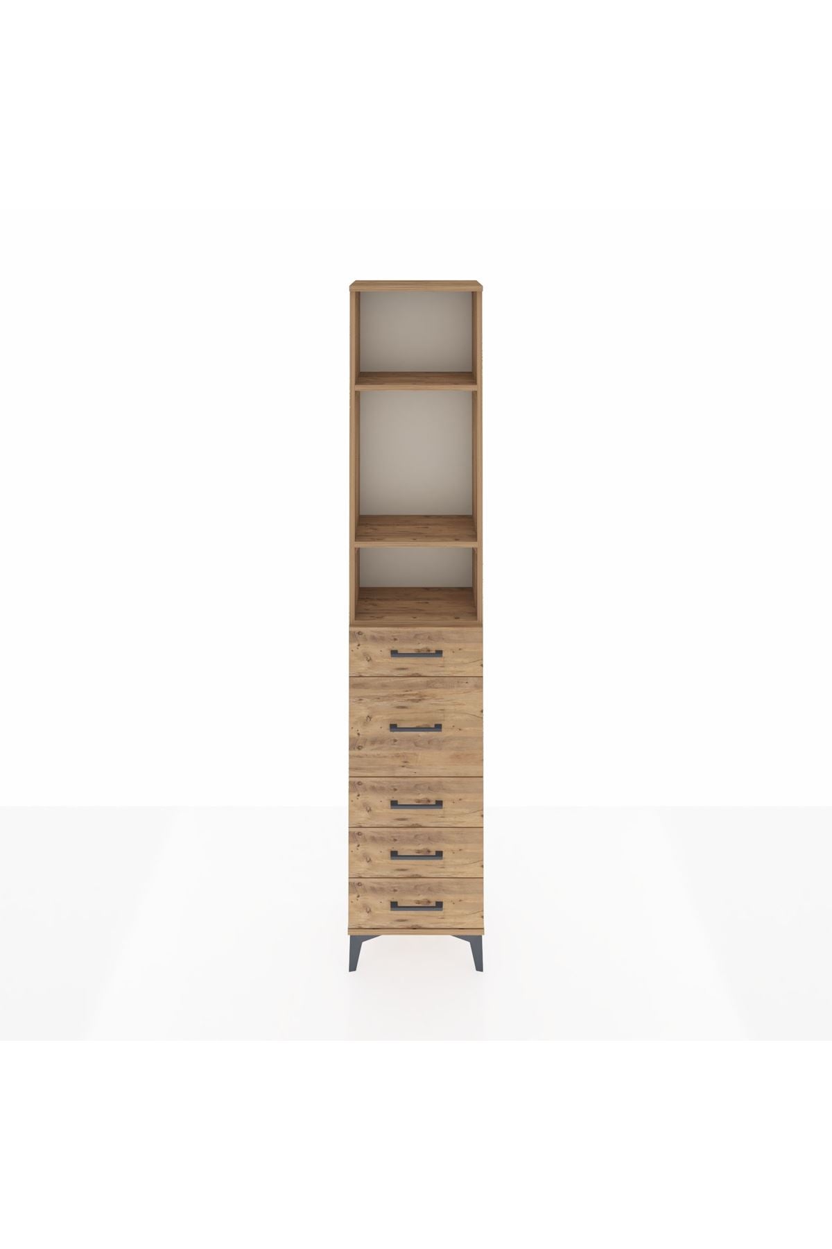 Arges Dolap 3 Raflı 5 Çekmeceli 44x30x221 - S28M117V9A