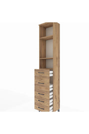 Arges Dolap 3 Raflı 5 Çekmeceli 44x30x221 - S28M117V9A
