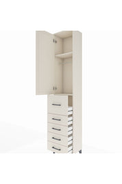 Arges Dolap 2 Raflı 5 Çekmeceli Tek Askılı 44x30x221 - S28M118V1A