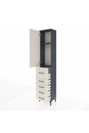 Arges Dolap 2 Raflı 5 Çekmeceli Tek Askılı 44x30x221 - S28M118V4A