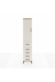 Arges Dolap 2 Raflı 5 Çekmeceli Tek Askılı 44x30x221 - S28M118V7A